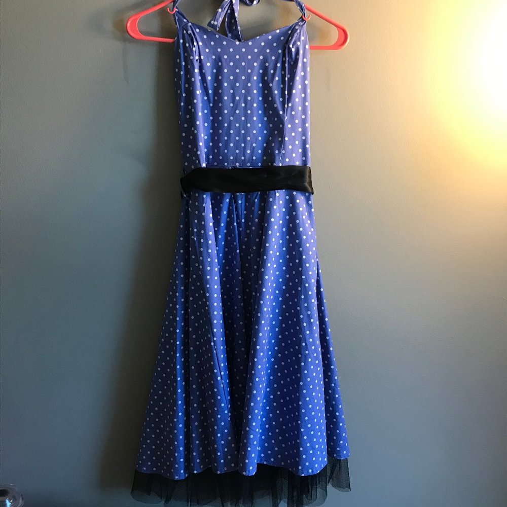 Vintage Style Pin-Up Polka Dot Dress